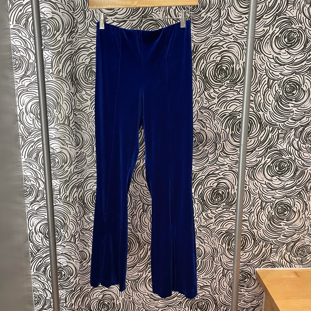 High Rise Velvet Flare Pant NWT
